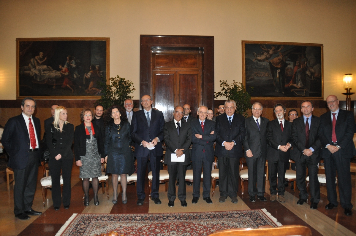 foto incontro rappresentanti IRST e Presidente Napolitano del 7 gennaio 2011
